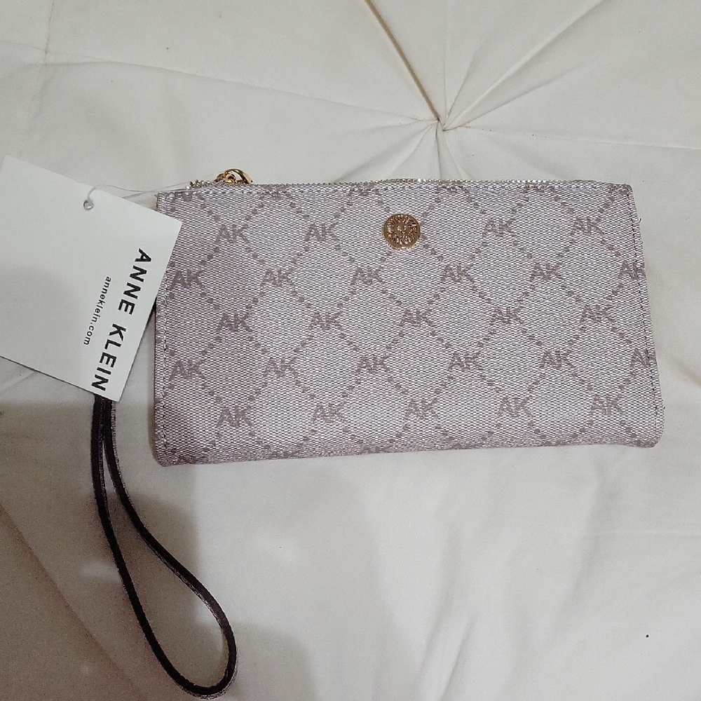 Anne Klein Gray Wristlet Clutch